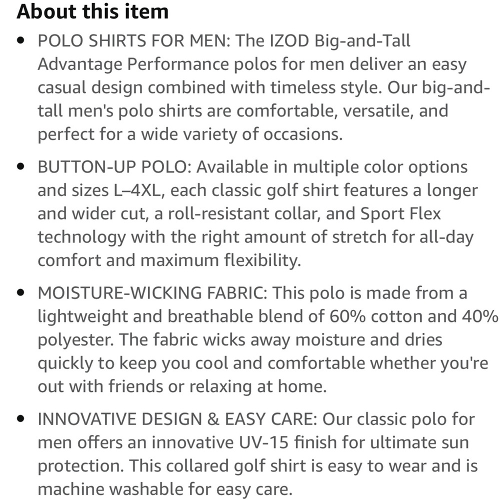 IZOD Slim-Fit Advantage Performance Polos | Various sizes - Picture 7 of 10